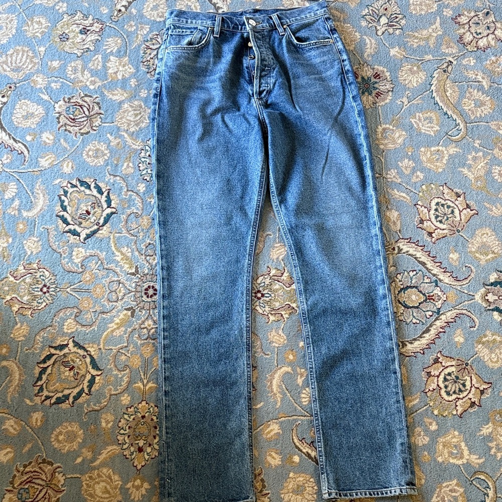 Goldsign Blue Straight-Leg Pants